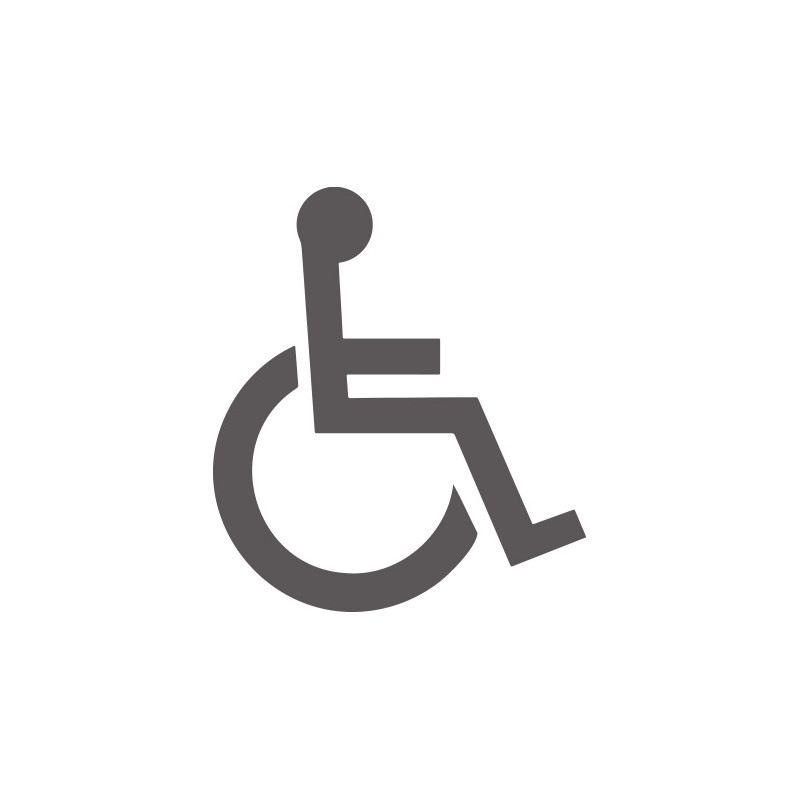 Pochoir pictogramme fauteuil roulant en pvc