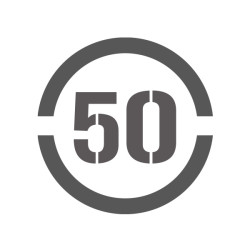 Pochoir vitessse limitée à 50 en pvc