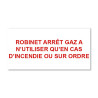 Panneau Plaque réglementaire ou normalisée Plaque réglementaire normée  Robinet d'arrêt Gaz  en pvc
