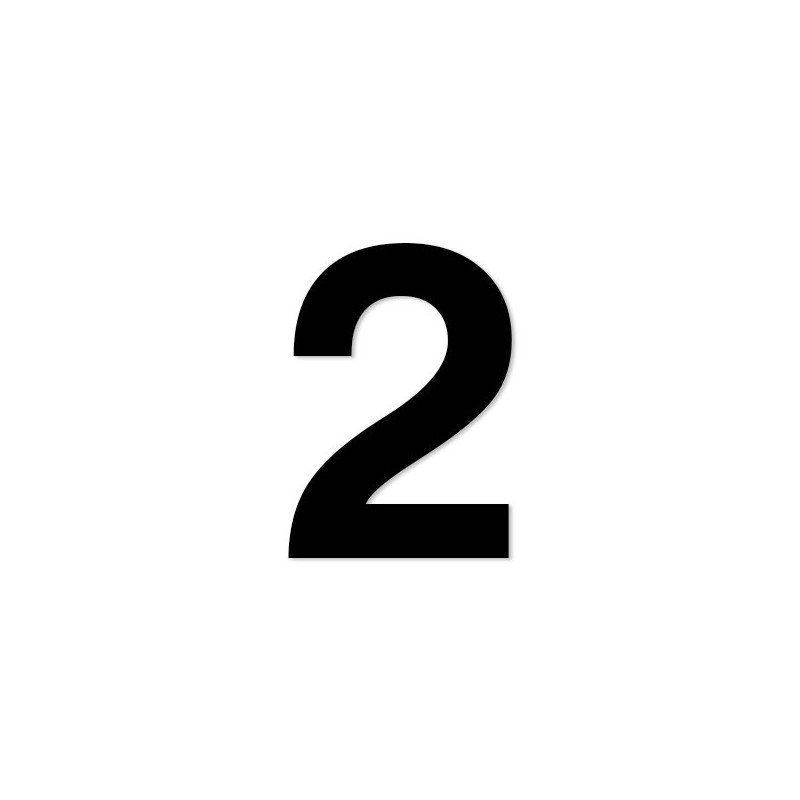 Chiffre découpé laser : 2