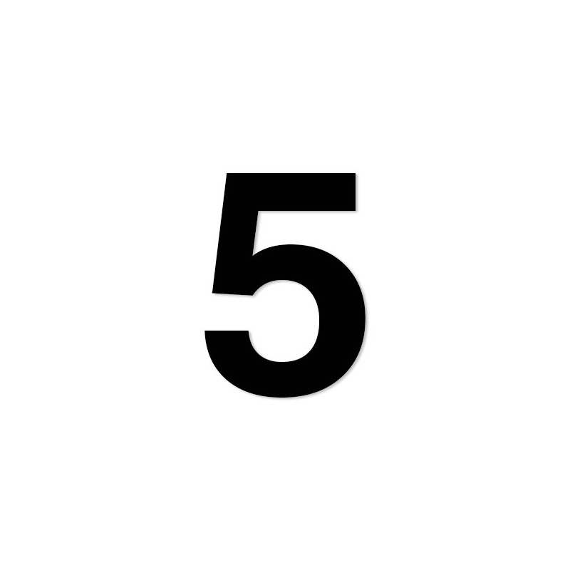 Chiffre découpé laser : 5