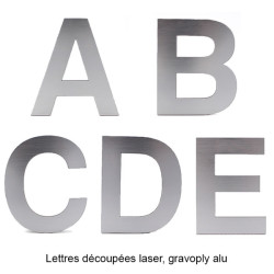 Lettre découpée laser : A