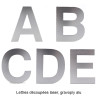 Lettre découpée laser : A