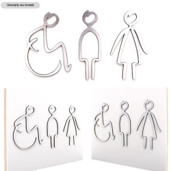 Pictogramme découpé au laser : FEMME TYPO MARQUEUR