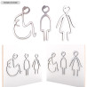 Pictogramme découpé au laser : FEMME TYPO MARQUEUR