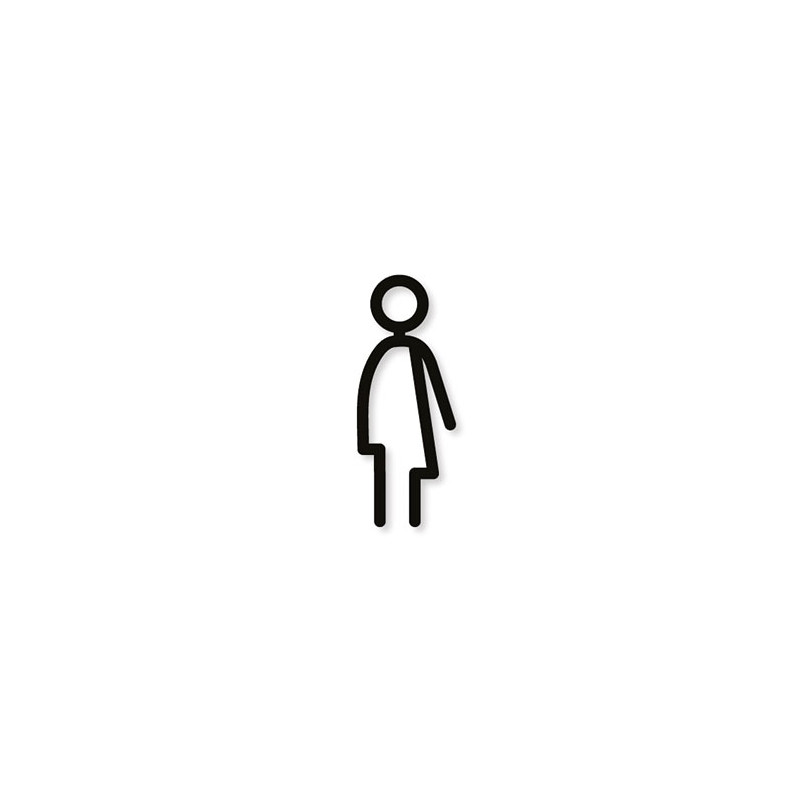 Pictogramme découpé au laser : HOMME FEMME NON GENRÉ