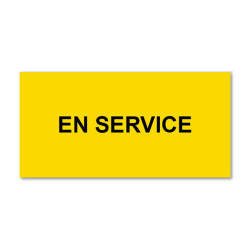 Panneau Plaque réglementaire ou normalisée Plaque réglementaire normée  En Service  en pvc