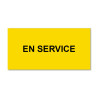 Panneau Plaque réglementaire ou normalisée Plaque réglementaire normée  En Service  en pvc