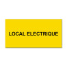 Panneau Plaque réglementaire ou normalisée Plaque réglementaire normée  Local électrique  en pvc