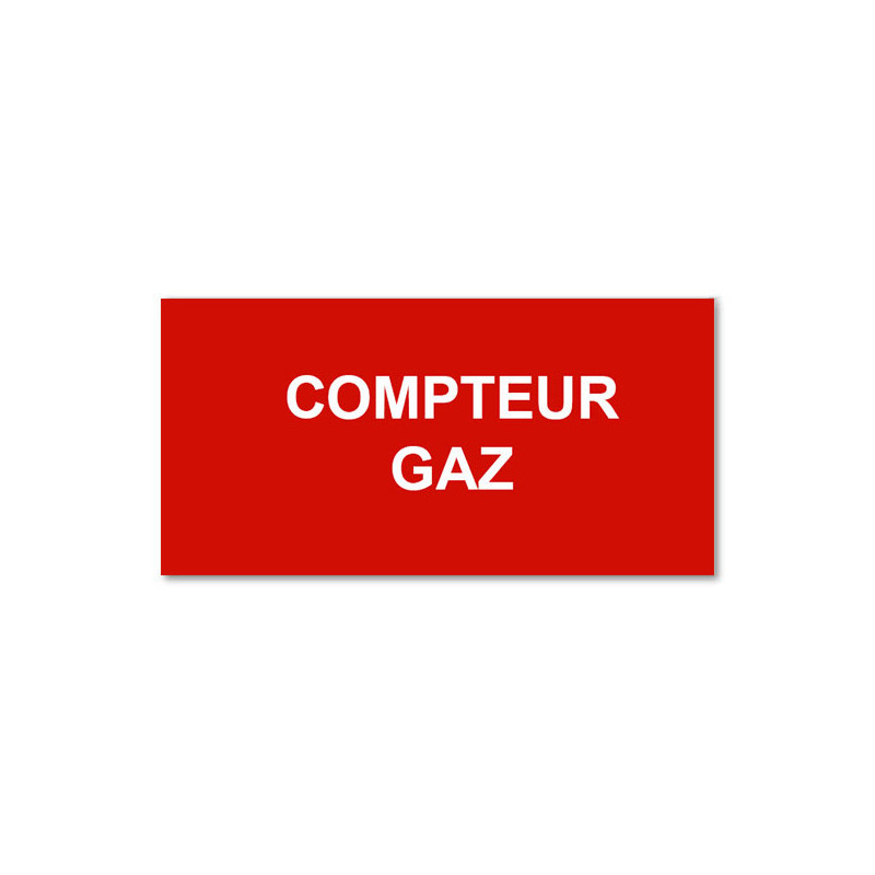 Panneau Plaque réglementaire ou normalisée Plaque réglementaire normée  Compteur Gaz  en pvc
