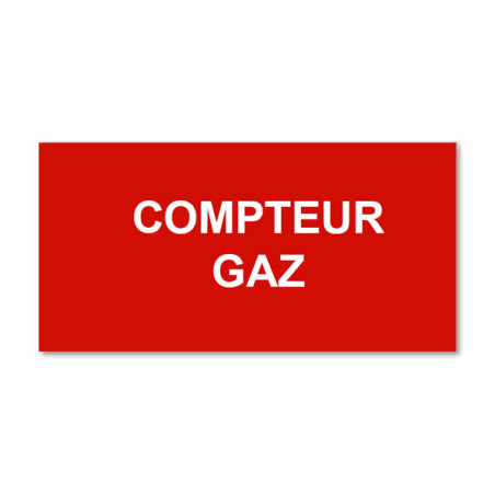 Panneau Plaque réglementaire ou normalisée Plaque réglementaire normée  Compteur Gaz  en pvc