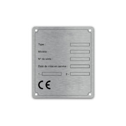 Étiquette de firme Inox gravure laser
