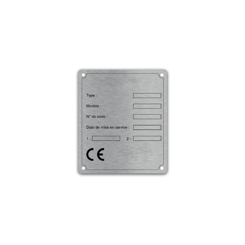 Étiquette de firme Inox gravure laser