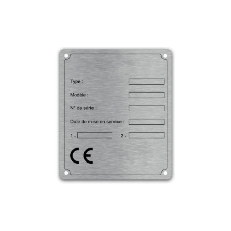 Étiquette de firme Inox gravure laser