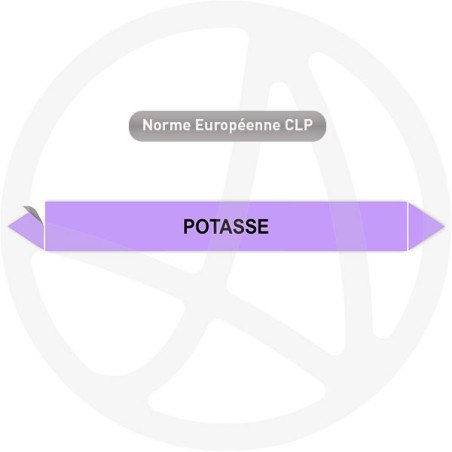 Marqueur de tuyauterie CLP Potasse