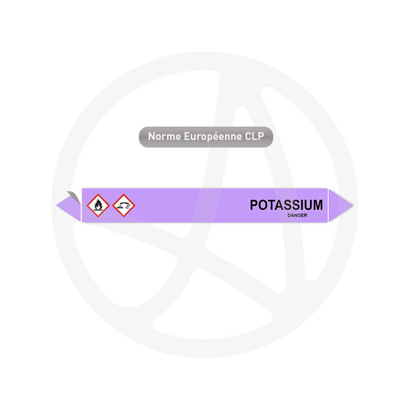 Marqueur de tuyauterie CLP Potassium