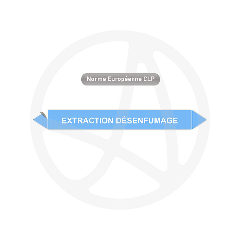 Marqueur de tuyauterie CLP Extraction désenfumage