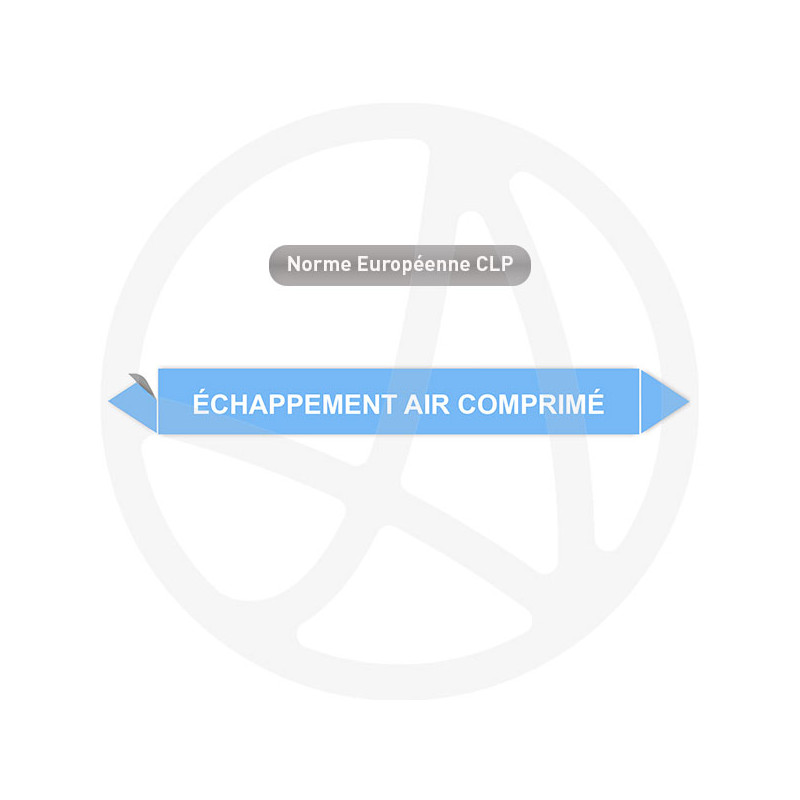 Marqueur de tuyauterie CLP Echappement air comprimé