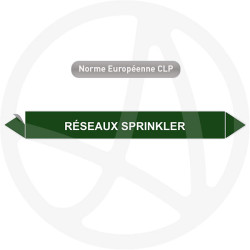 Marqueur de tuyauterie CLP Réseau sprinkler