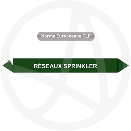 Marqueur de tuyauterie CLP Réseau sprinkler
