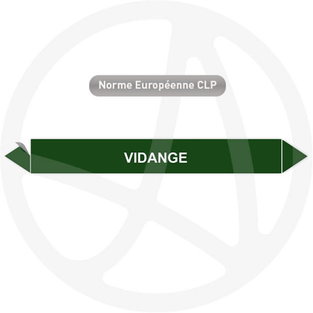 Marqueur de tuyauterie CLP Vidange
