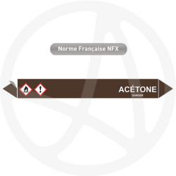 Marqueur de tuyauterie CLP Acétone