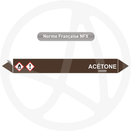 Marqueur de tuyauterie CLP Acétone