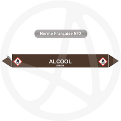 Marqueur de tuyauterie CLP Alcool