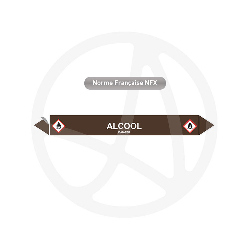 Marqueur de tuyauterie CLP Alcool