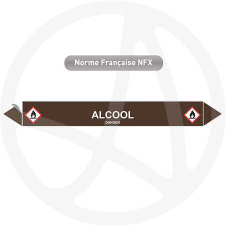 Marqueur de tuyauterie CLP Alcool