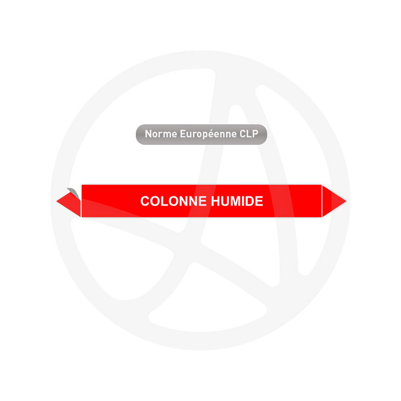 Marqueur de tuyauterie CLP Colonne humide incendie