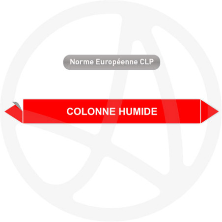 Marqueur de tuyauterie CLP Colonne humide incendie
