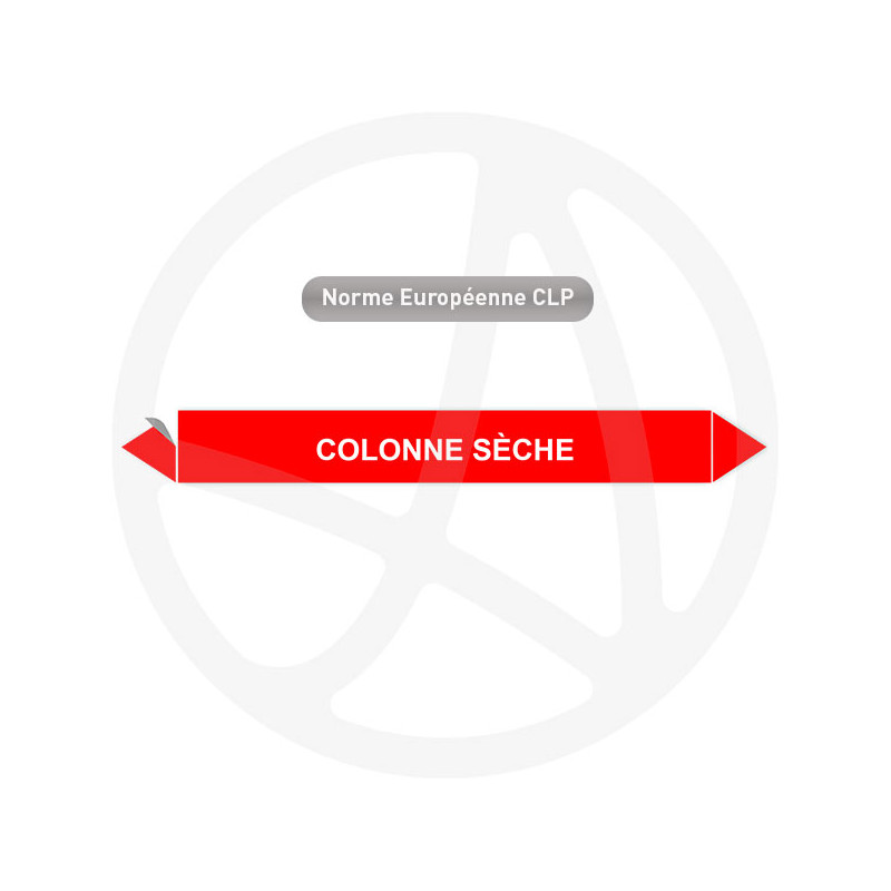 Marqueur de tuyauterie CLP Colonne sèche incendie