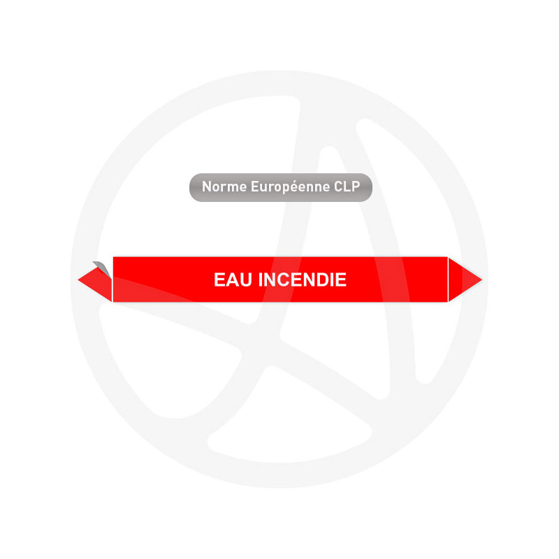Marqueur de tuyauterie CLP Eau incendie