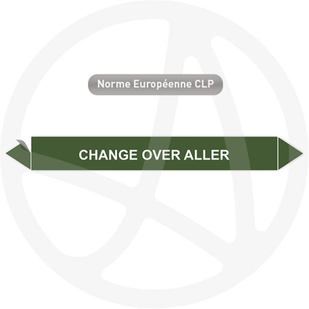 Marqueur de tuyauterie CLP Change over aller