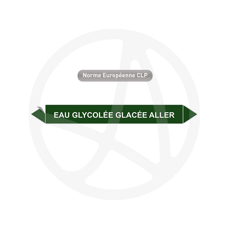 Marqueur de tuyauterie CLP Eau glycolée glacée aller