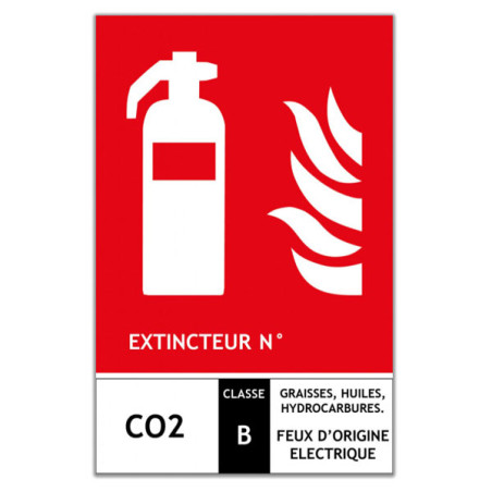 Signalétique Panneau Extincteur Classe B