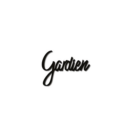 Mot découpé au laser : GARDIEN
