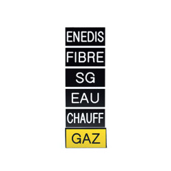 Etiquette gravoply Lot de 5 étiquettes de gaine technique  sécables