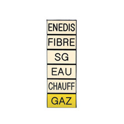Lot de 5 étiquettes de gaine technique  sécables