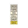 Lot de 5 étiquettes de gaine technique  sécables