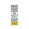 Lot de 5 étiquettes de gaine technique  sécables