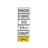 Lot de 5 étiquettes de gaine technique  sécables