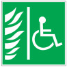 Pictogramme de secours  Espace d'attente sécurisé droit