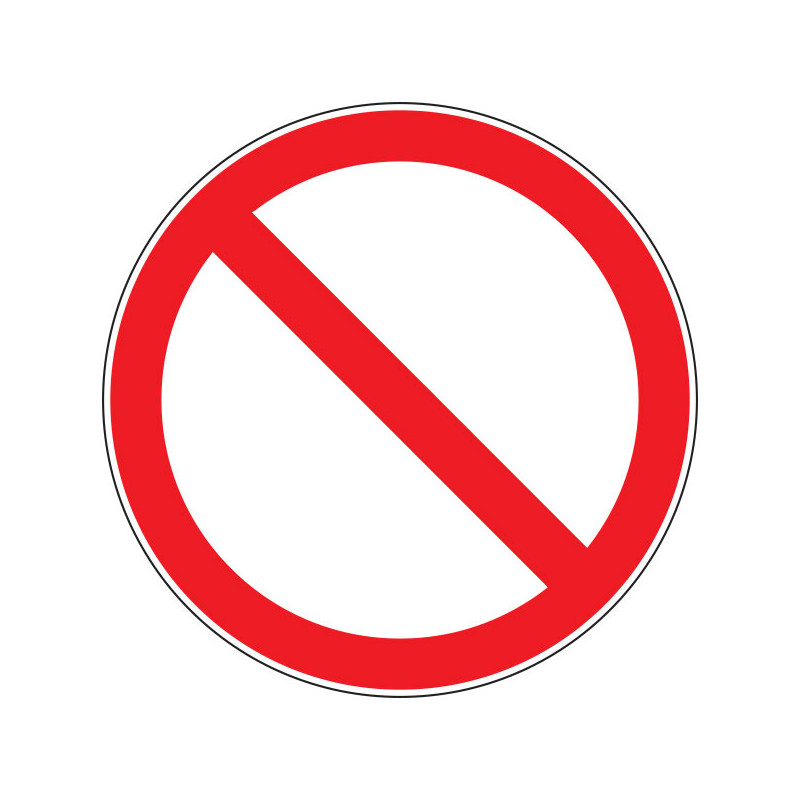 Pictogramme d'interdiction  Interdiction générale