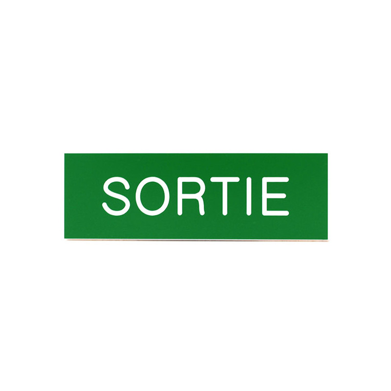 Plaque de porte  SORTIE  Etiquette gravoply