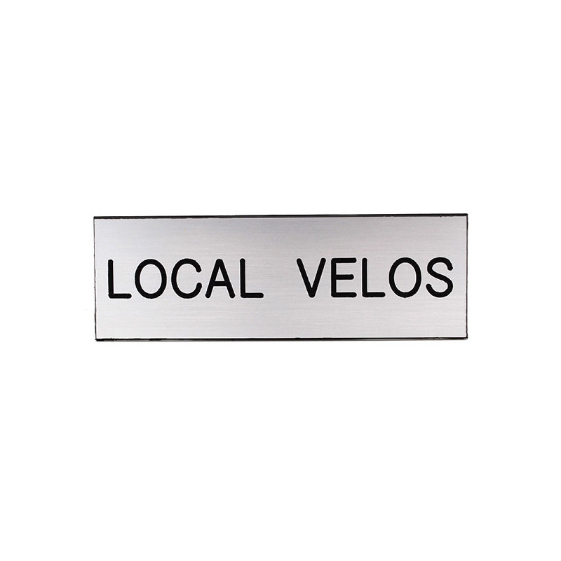 Plaque de porte  LOCAL VELOS  Etiquette gravoply