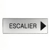 Plaque de porte ESCALIER (flèche droite ou gauche) Etiquette gravoply