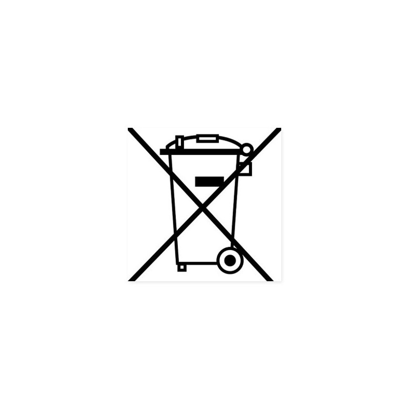 Pictogramme poubelle barrée