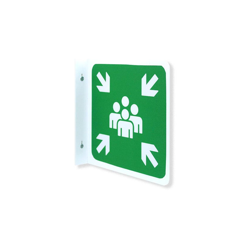 Drapeau mural de signalisation simple